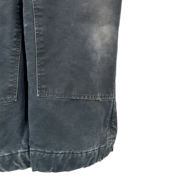 Vintage Carhartt Black Insulated Loose Fit Mechanic’s Denim Overalls Jumpsuit - Picture 7 of 11